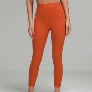 Lululemon Align High Rise Leggings 25” Canyon Orange Nulu Size 6